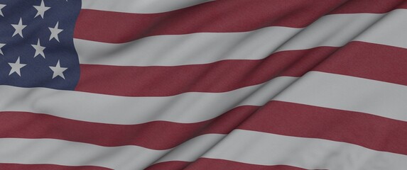 American Flag Wave Close Up