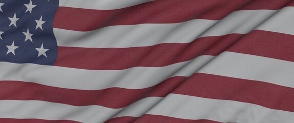 Fototapeta premium American Flag Wave Close Up