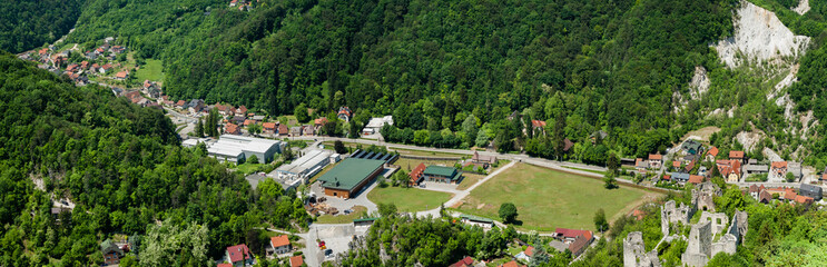 Naklejka premium Panorama of Town of Samobor in Croatia