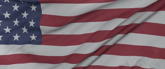 American Flag Wave Close Up