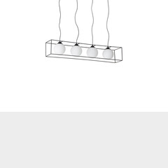 ceiling lights isolated on white background with clipping path
