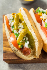 Homemade Chicago Style Hot Dogs