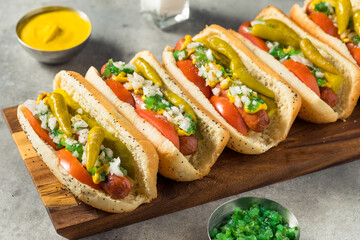 Homemade Chicago Style Hot Dogs