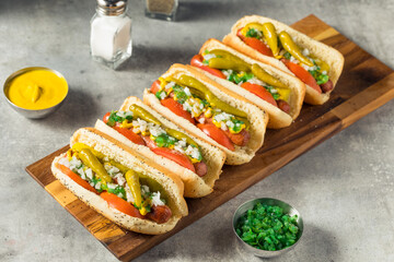 Homemade Chicago Style Hot Dogs