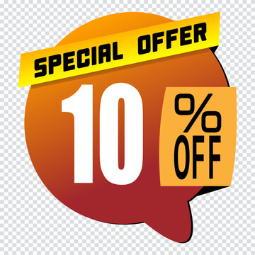 10 percent discount sign icon. Sale symbol. Special offer label