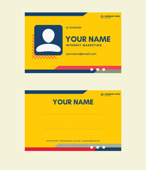 Naklejka premium ID Card design template. Sutiable for companies, corporates, offices and many other of business purposes.