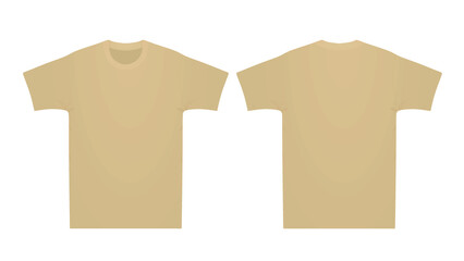 Brown t shirt. vector illustration