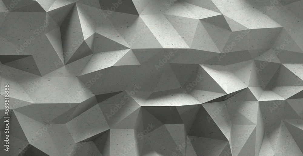 Aufkleber close up detail of abstract modern metallic triangular wall pattern. silver triangle geometric art w