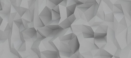 white grey abstract background of triangles low poly