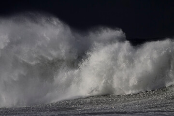 Big stormy sea wave splash