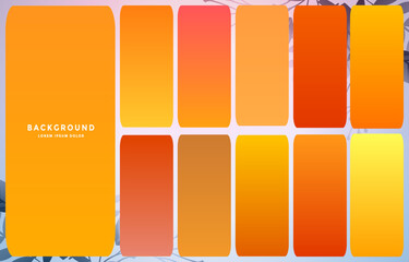 set of bright orange and yellow gradients
