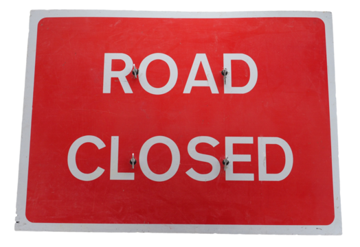 road closed sign transparent PNG