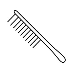 Vector doodle hand drawn illustration of a hair brush