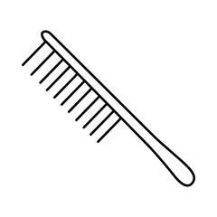 Vector doodle hand drawn illustration of a hair brush