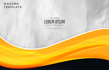 abstract yellow color business style wave design