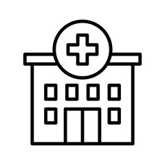 Obraz premium Hospital building icon.Pictogram isolated on a white background.