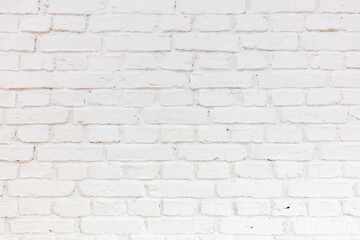 Mur z białej cegły, zdjęcie w układzie poziomym, panorama, tekstura - obrazy, fototapety, plakaty