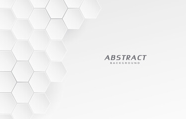 geometric hexagon concept white background