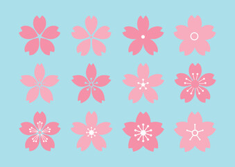 様々なデザインのサクラ