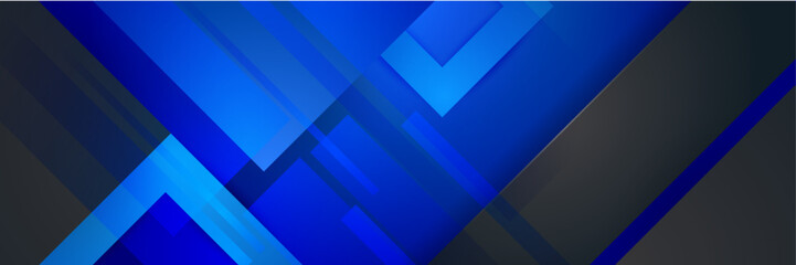 Abstract black blue banner