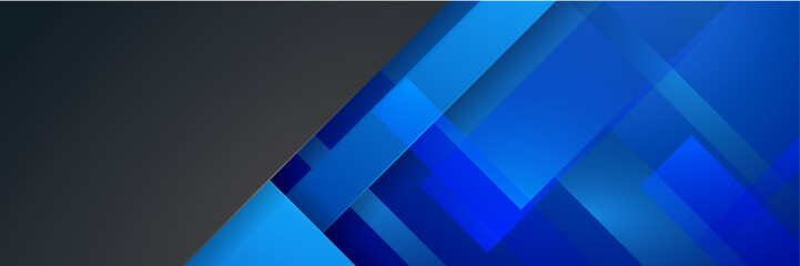 Abstract black blue banner