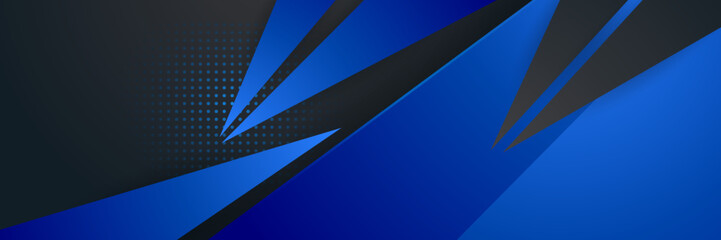 Abstract black blue banner