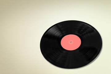 Black classic retro vinyl record