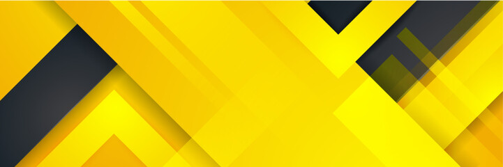 Abstract black yellow orange banner