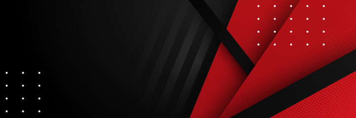 abstract black red banner