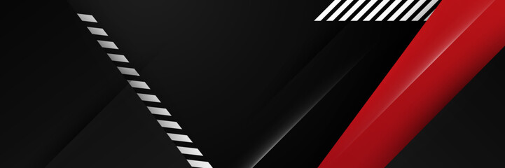 abstract black red banner