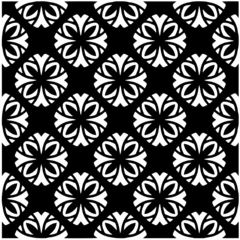 Schilderijen op glas Design seamless monochrome geometric pattern. Abstract background. Vector art.Perfect for site backdrop, wrapping paper, wallpaper, textile and surface design.  © t2k4