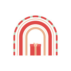 Christmas Rainbow Vector