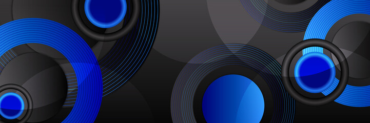 abstract black and blue gradient contrast banner