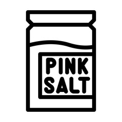 himalayan pink salt line icon vector. himalayan pink salt sign. isolated contour symbol black illustration
