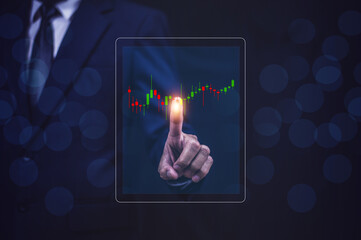 Investment stock market concept, Businessman trading Investment stock market, investor Investment stock market for business profit
