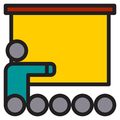 Present color line style icon