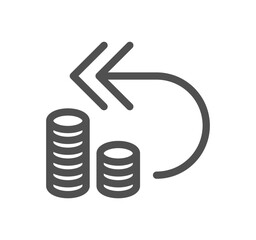 Tax icon outline and linear vector.
