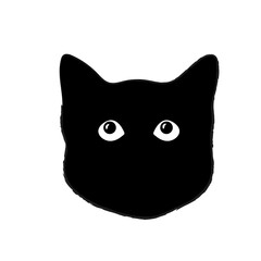 head cat silhouette black icon