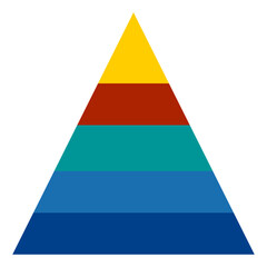 Pyramid chart flat style icon