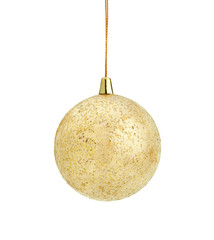 christmas gold ball on transparent background