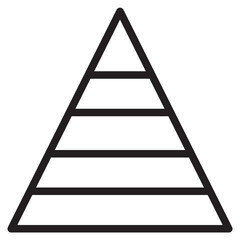 Pyramid chart outline style icon