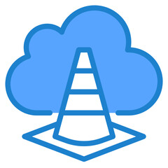 Construction cloud blue style icon