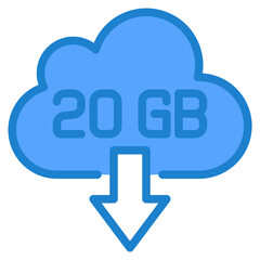 download 20gb blue style icon