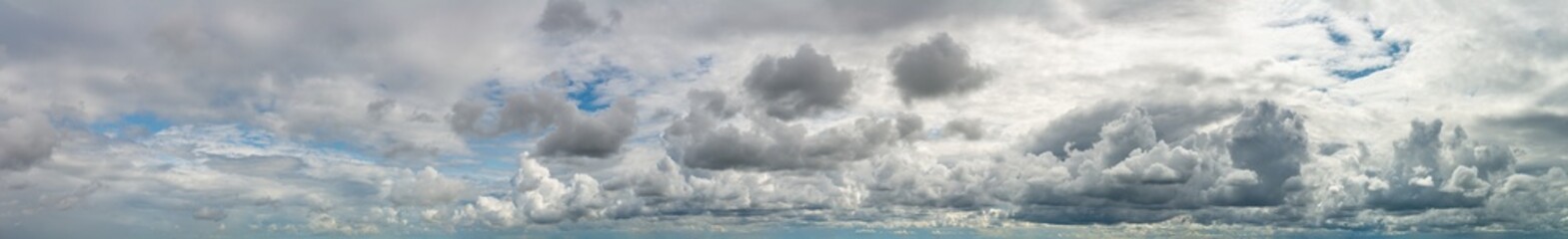 Fantastic soft thunderclouds, sky panorama