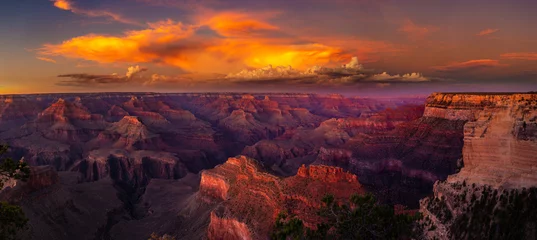 Schilderijen op glas Grand Canyon National Park bij zonsondergang © Sergii Figurnyi