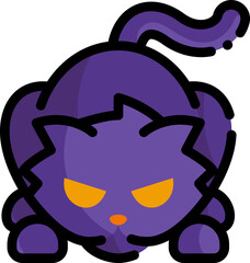 horror cat halloween icon