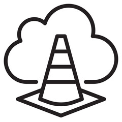 Construction cloud outline style icon
