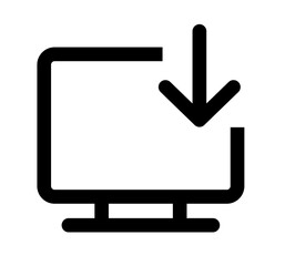 download icon illustration with monitor screen