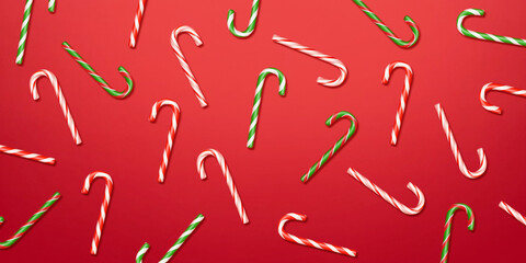 クリスマス キャンディ キャンディケイン ステッキ イラスト リアル