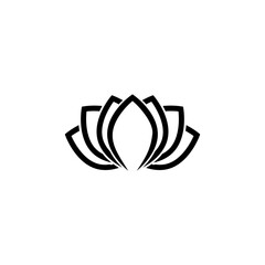 Lotus flower line icon